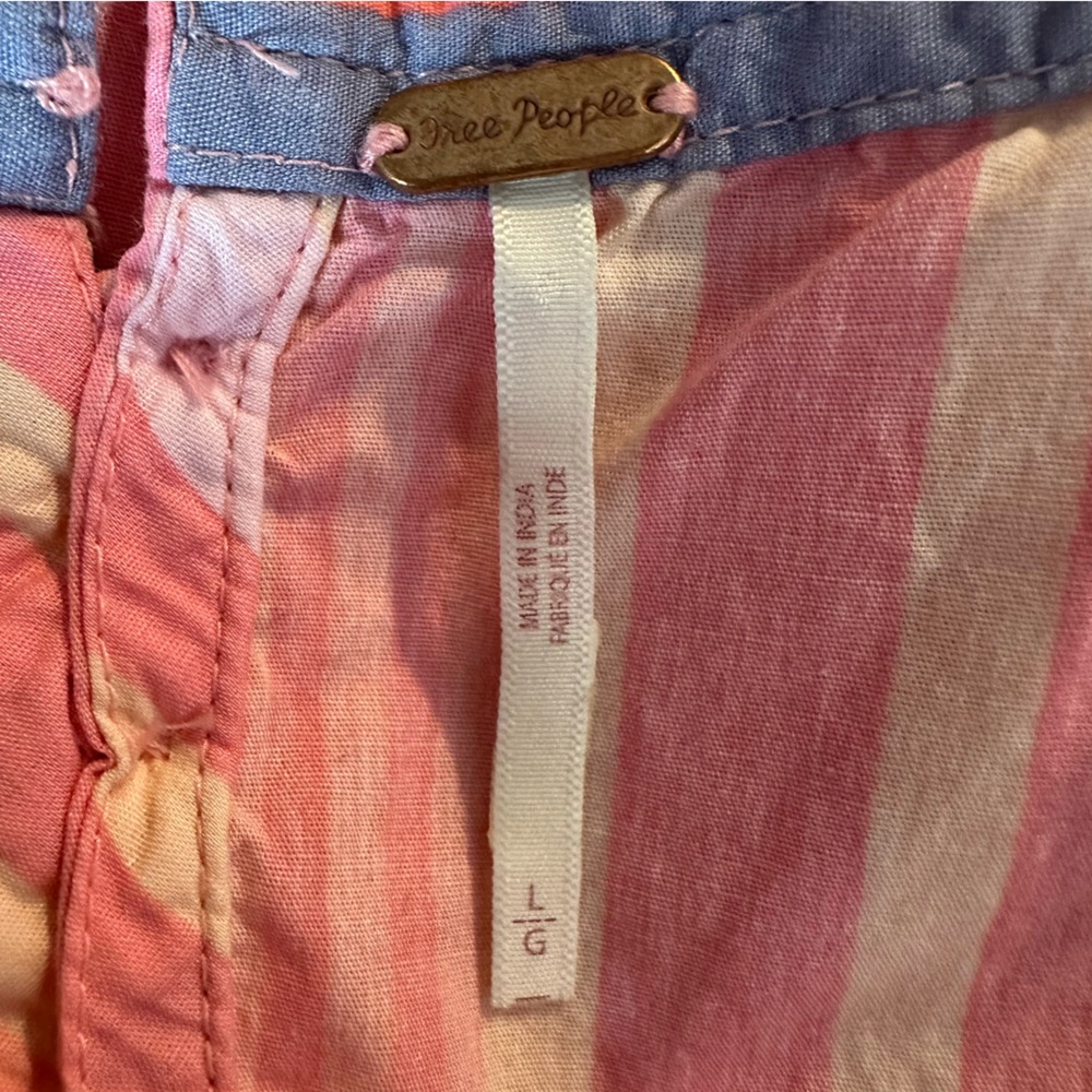 Free People Primavera Reversible Striped Midi Dress Strawberry Combo Size Large - Picture 13 of 16